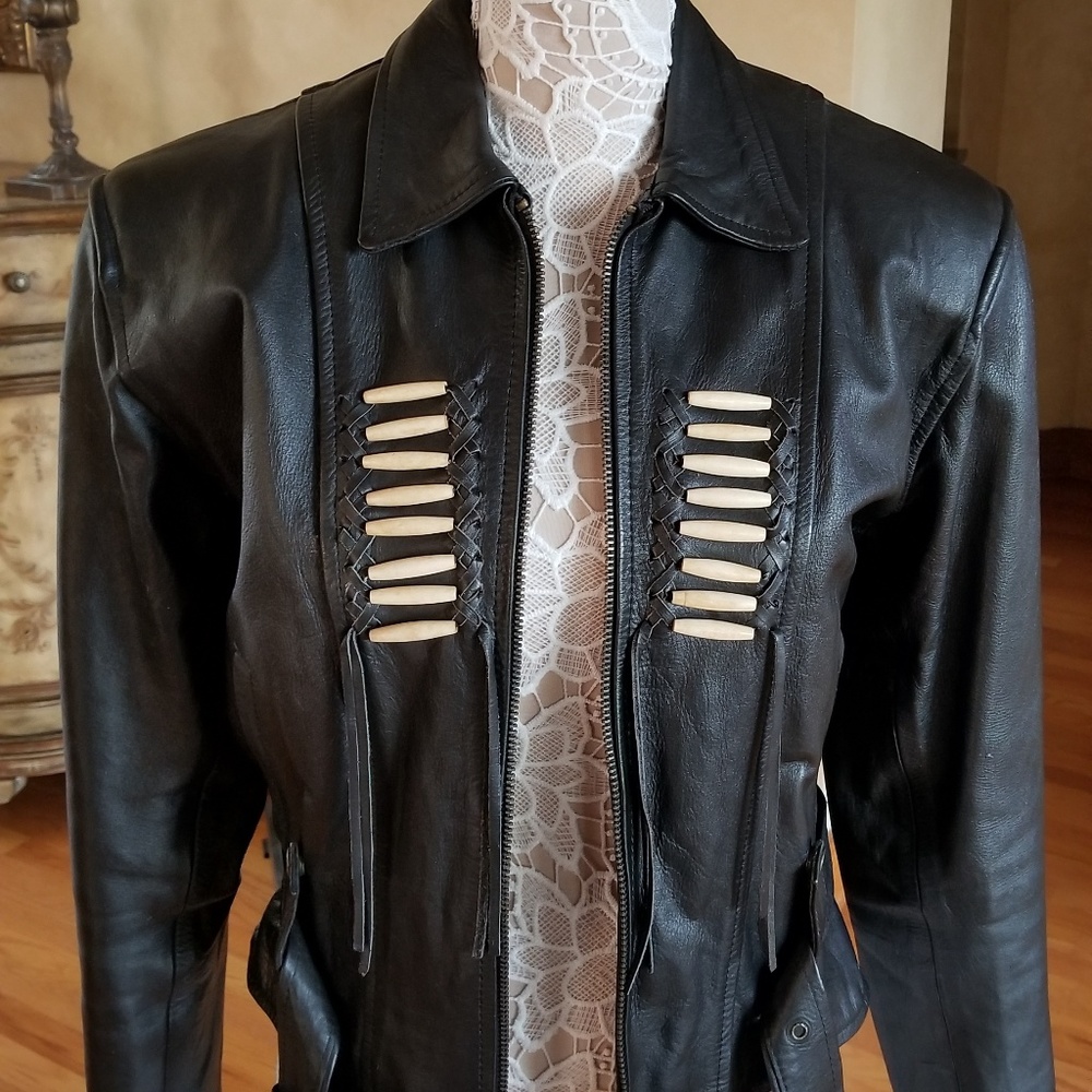 Vintage Force Leather Jacket Medium - image 7